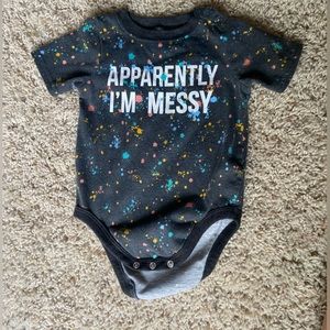 Baby onesie. Apparently I’m messy. Size 12m